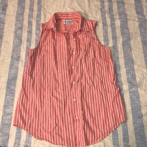 Abercrombie & Fitch Sleeveless pinstripe blouse